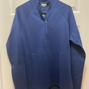 EUC Men's IBEX  Pullover Merino Wool 1/4 Zip Long Sleeve - Blue